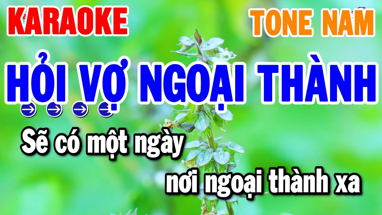 Hỏi Vợ Ngoại Thành Karaoke Tone Nam Nhạc Sống Cha Cha Hay 2026 | Thanh Hải Organ