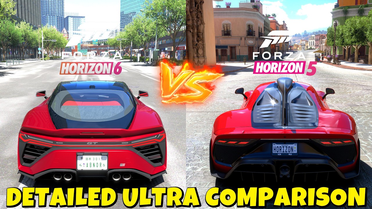 Forza Horizon 6 против Forza Horizon 5: СРАВНЕНИЕ УЛЬТРАДЕТАЛИЗАЦИИ! Графика, внимание к деталям ...