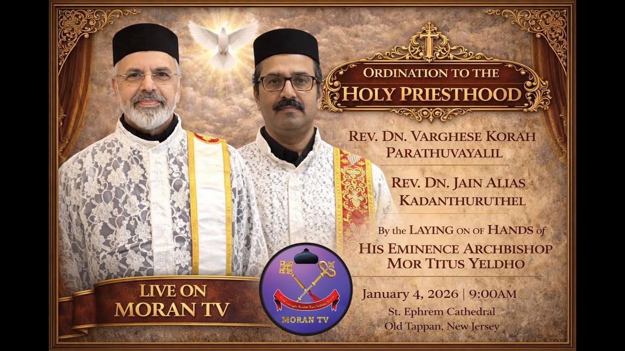 Ordination of Dn. Varghese Parathuvayalil and Dn. Jain Alias to the Holy Priesthood