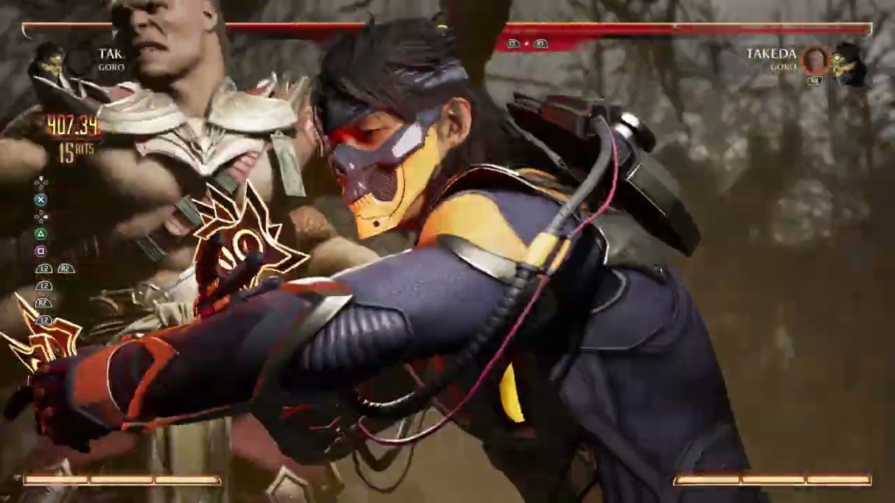 Takeda/Goro 40%-50% Combo Guide Mortal Kombat 1