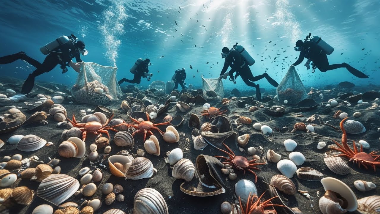 Vừa Lặn Xuống Đã Gặp May | Mồi Tụ Cả Bầy Một Chỗ! | Lucky Dive – Seafood Cluster Right Below!