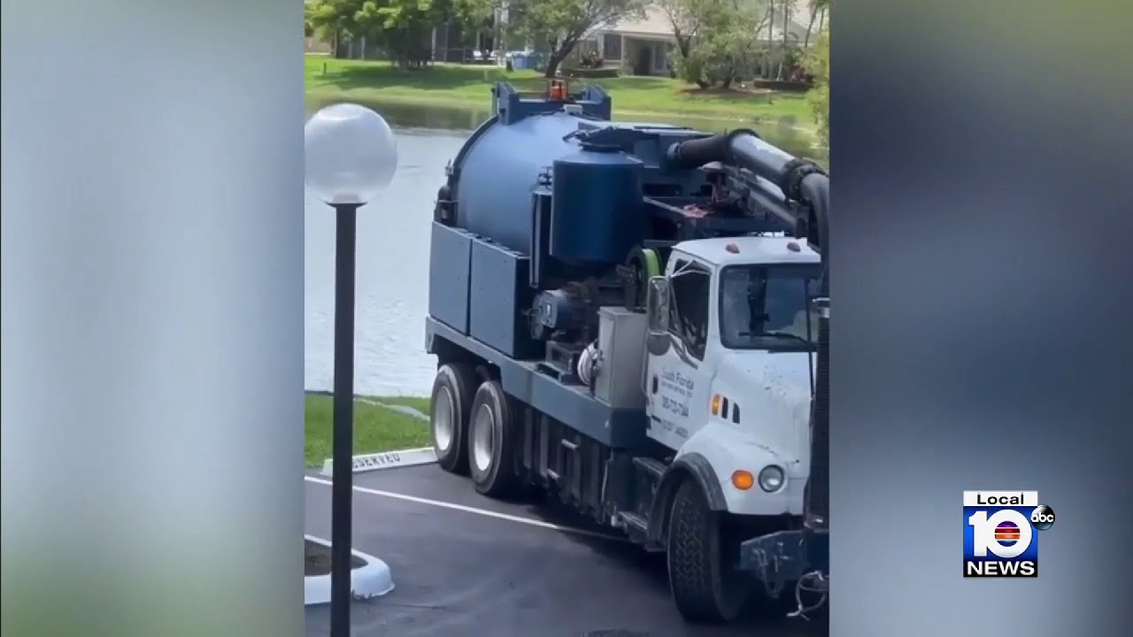Truck dumps dark water into lake in Doral