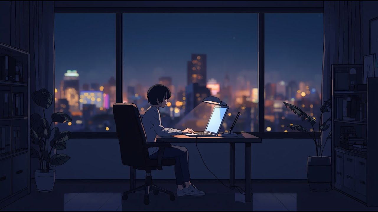 Lights Still On — Night Loop Lo-Fi for Extra Calm Focus (1 Hour)