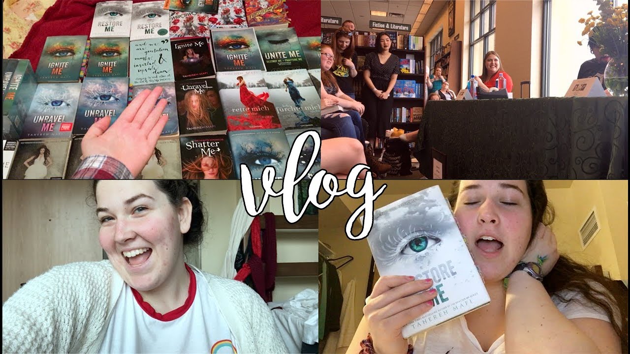 used book haul, my shatter me collection, & book signing vlog!