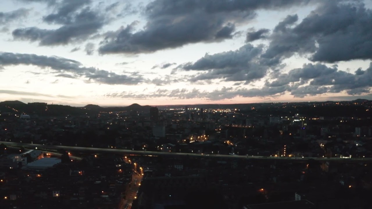 Drone Liège lever du soleil à partir Kaokosy