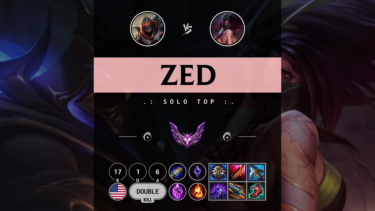 Zed Top vs Akali - NA Master Patch 14.10