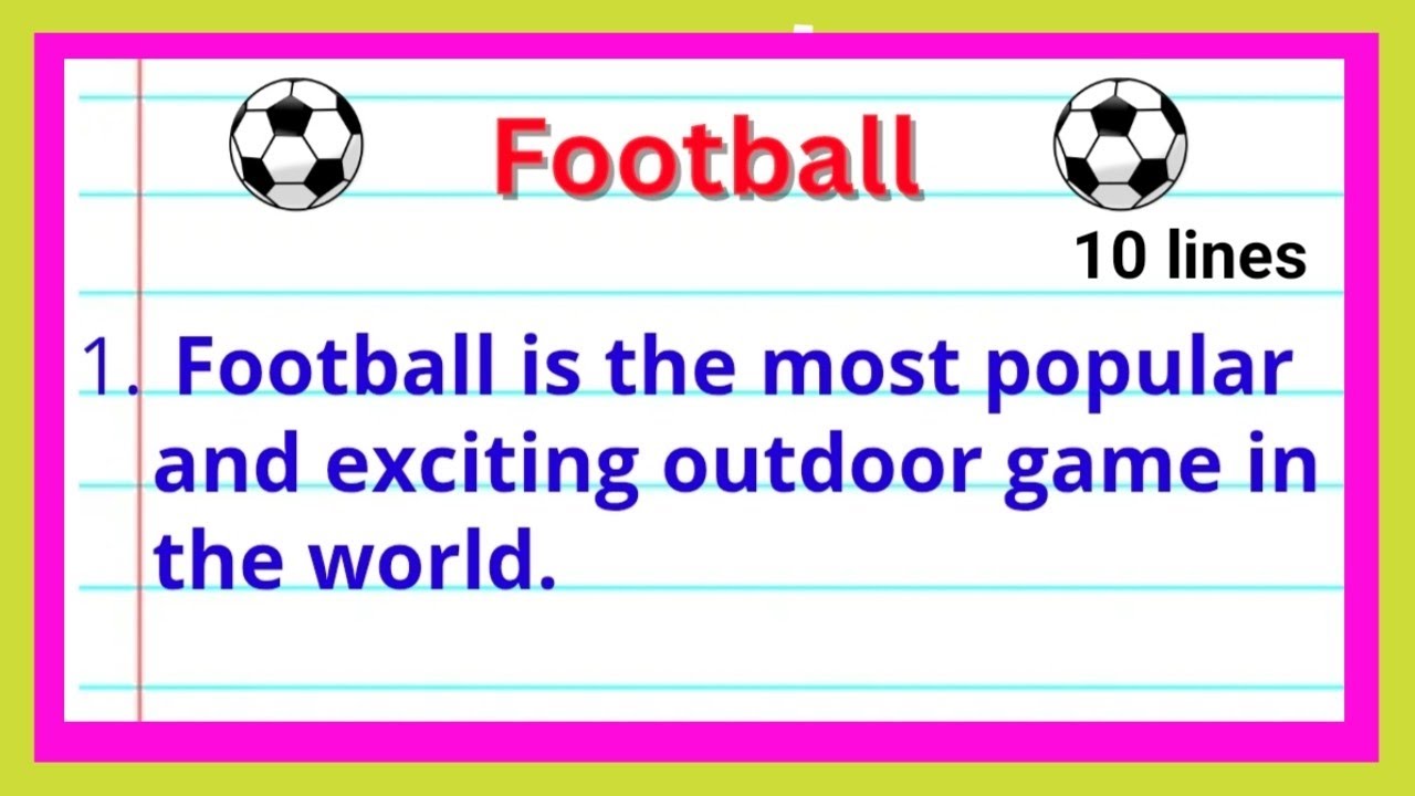 10 Lines on Football in English | Simple Essay on Football | 10 sentences about Football