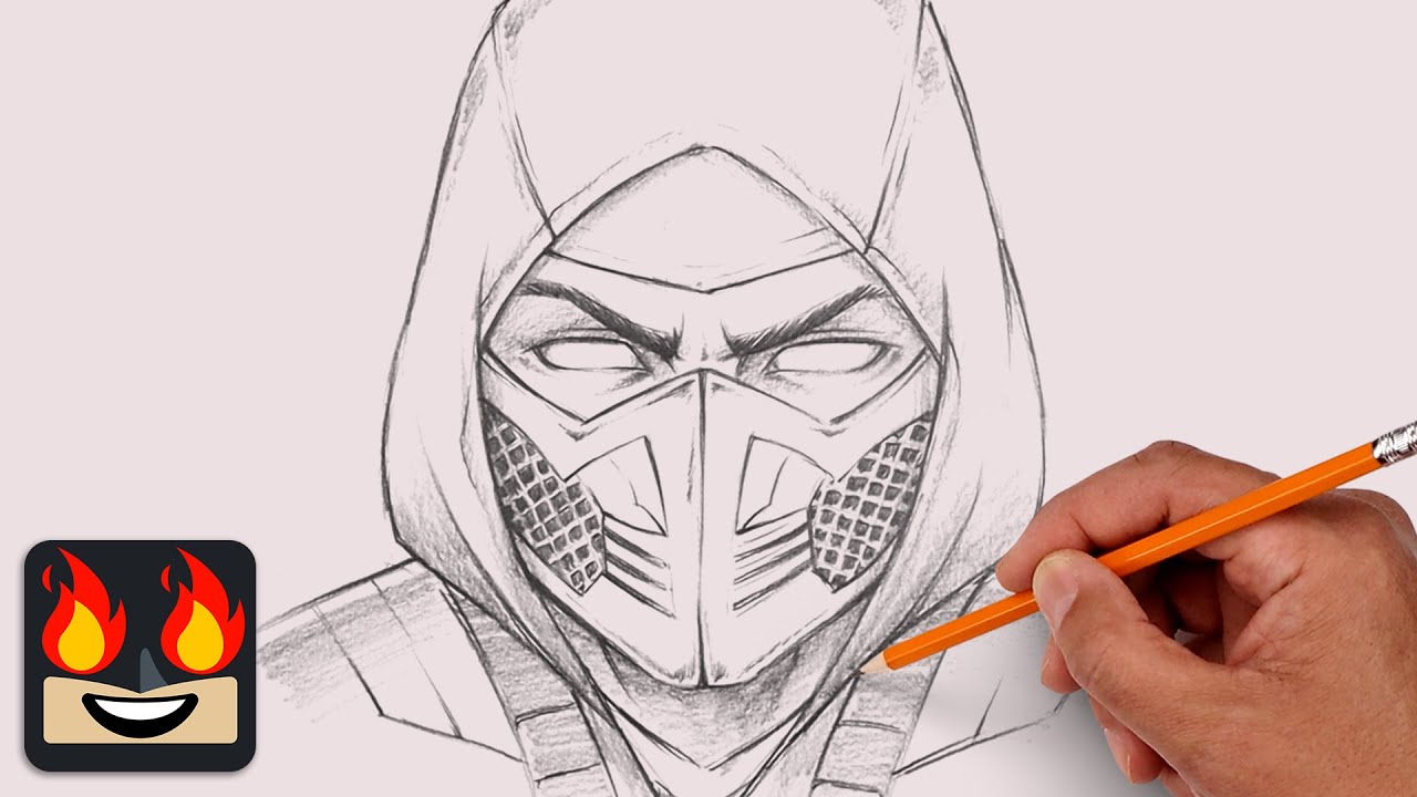Как нарисовать скорпиона | Mortal Kombat