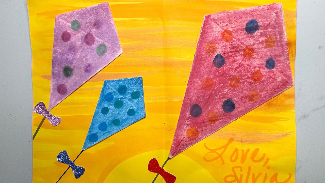 🥰How to make a sunset and origami kite greeting card inspired by my trip to Aruba! 🌅
