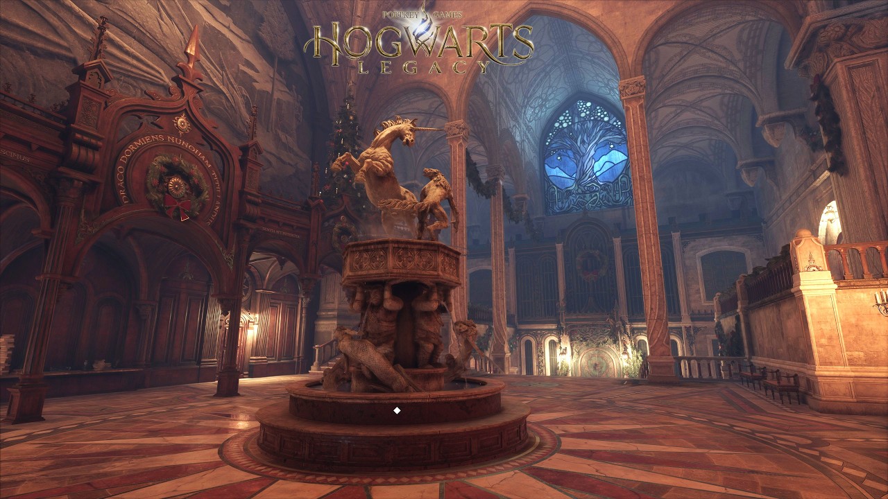 [4K] Rainy Night Walk Through Hogwarts Castle | First-Person Winter Ambience