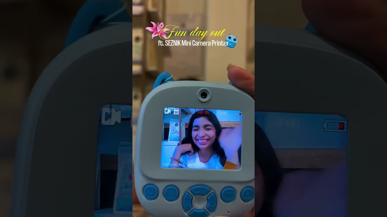 SEZNIK Mini Camera Printer (Neo-Blue) &ndash; Click & Print Instantly | Inkless HD Printer@Seznik