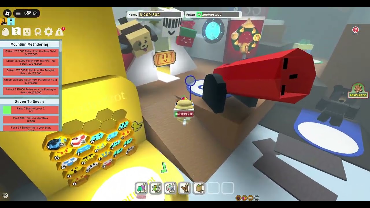 Playing Bee Swarm Simulator