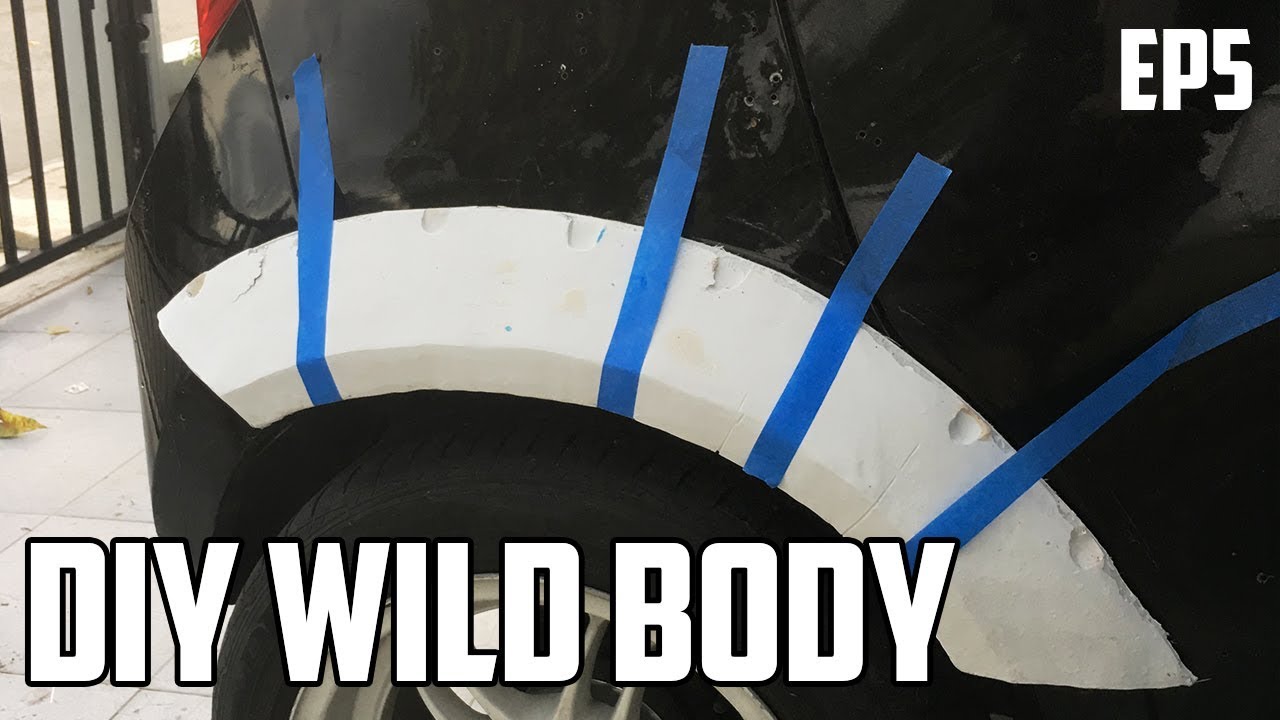 DIY WIDE BODY KIT |EP5|  ปั้นดินสร้างโป่งล้อไฟเบอร์กลาส และบอกวิธีผสมทัลคั่ม