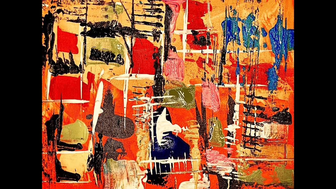 Vibrant Abstract Acrylic Painting | Palette Knife Texture Technique Step-by-Step Tutorial