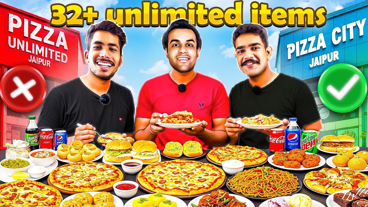 Unlimited Pizza and Starters In just ₹189/- 🤩 | Pizza City Jaipur | Food challenge vlog 