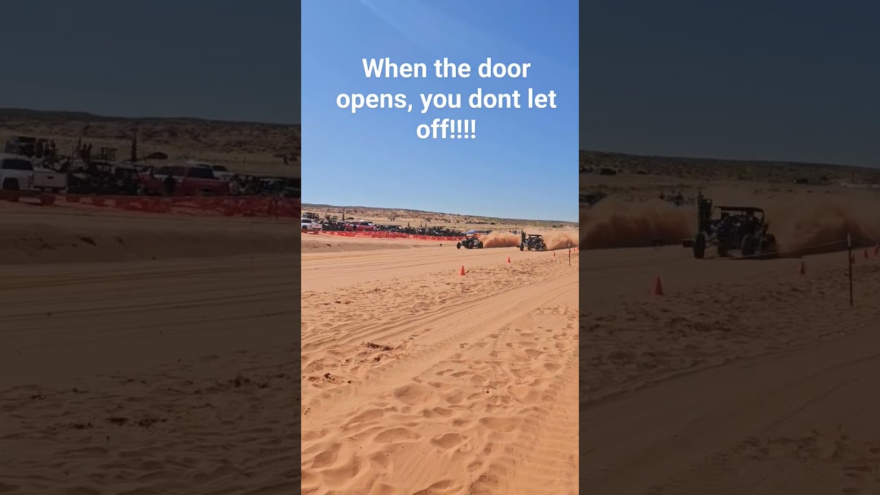 Door flies open during a drag race!!!!!!!!!!Sand Hollow Trail hero, Sand Outlaw Series. #sanddrags