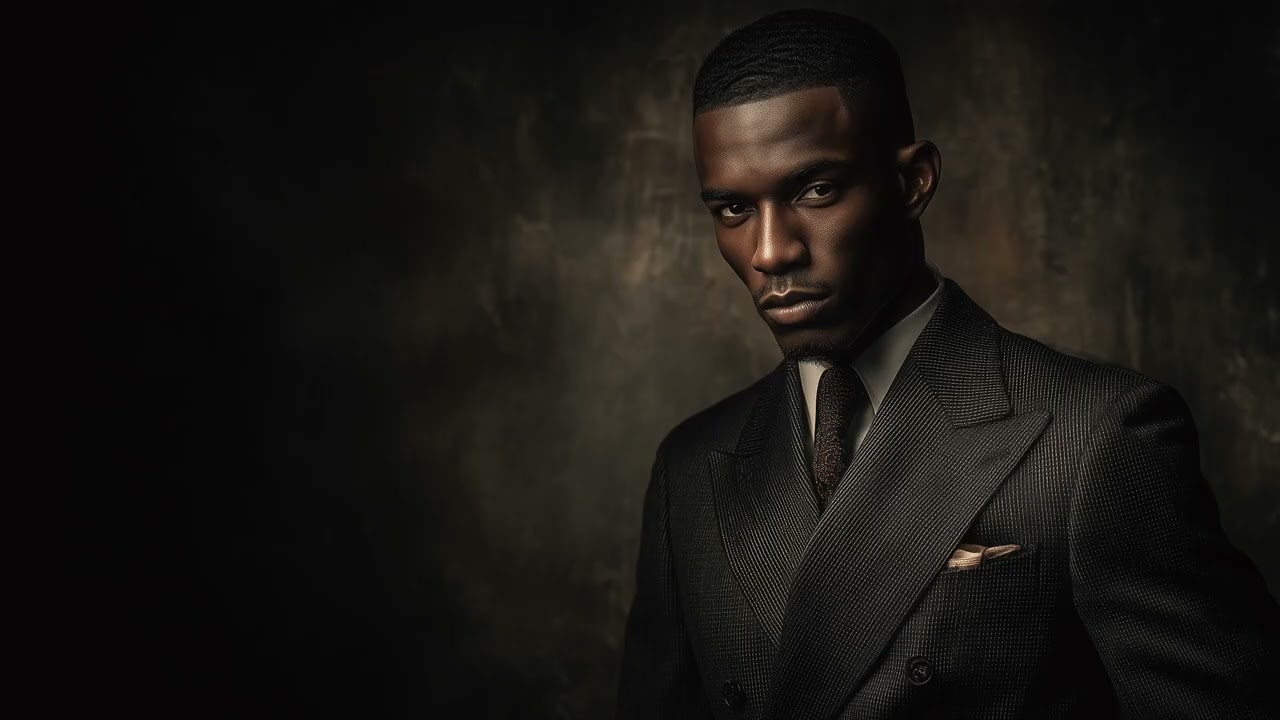 Afro Jazz Blues Rock Elegance – Mysterious Studio Portrait