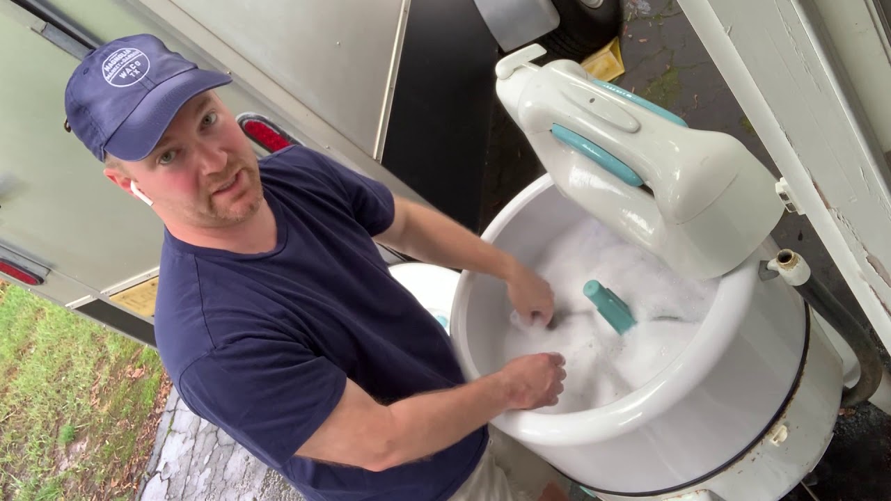 Antique Maytag Wringer Washer in Action