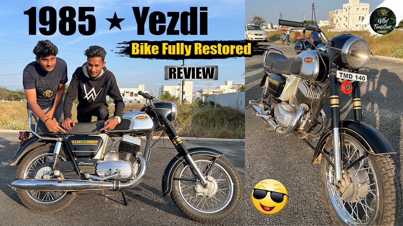 Yezdi Bike - 1985 Classic D250 loud exhaust Fully Restored Review | bike restoration  | 
