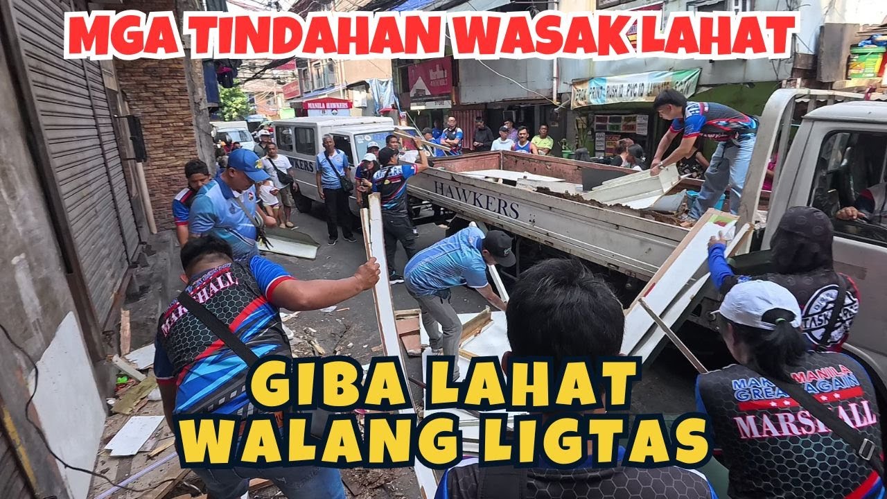 FULL FORCE MGA MANILA HAWKERS GIBAIN LINISIN AT AAYUSIN ANG MGA VENDORS SA BARANGAY 274 SEVILLA STRE