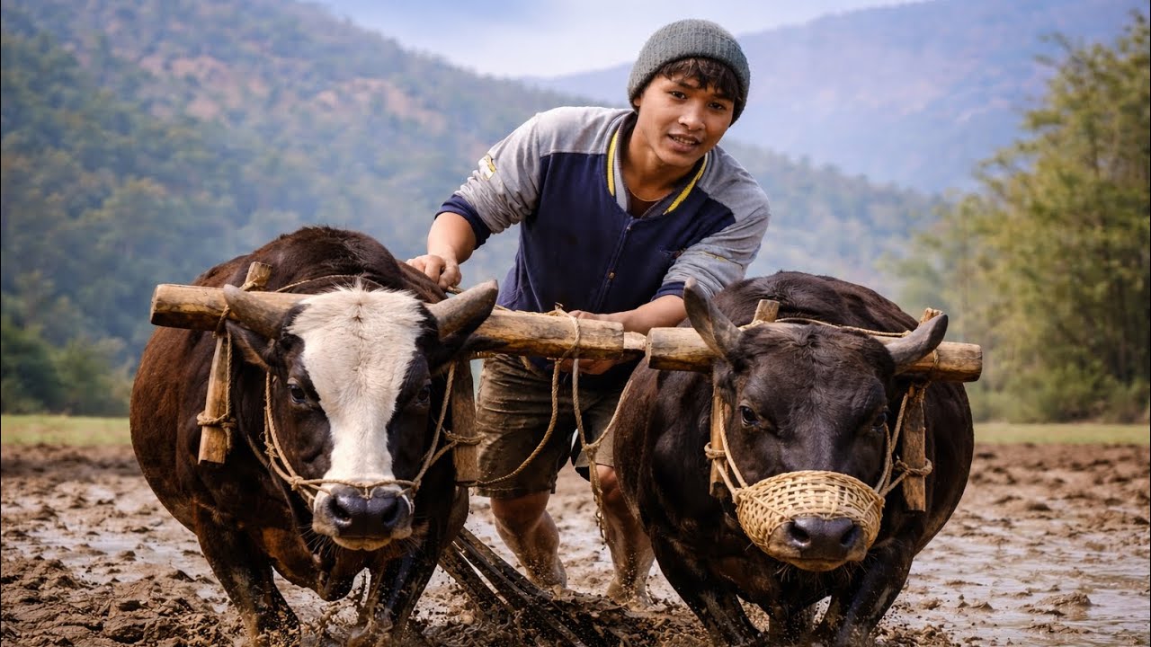 माटोसँग लड्दै, पेट पाल्दै 🌾🐂 | हाम्रो गाउँको मेहनत Unique):From Mud to Food 🌾 | Real Gaun Farming 