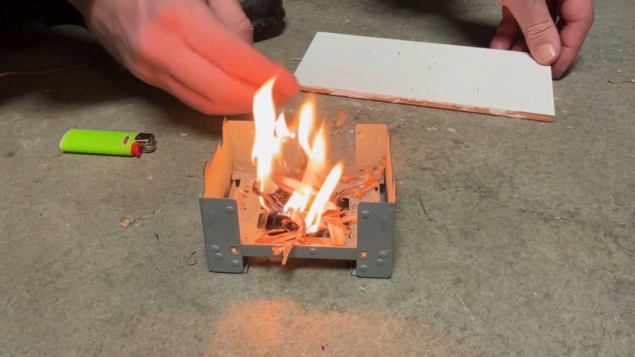 Esbit Stove Using Wood No Hexamine Tabs