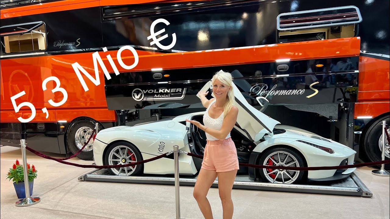 Caravan Salon 2022 - 5,3 Mio € Luxusliner mit Ferrari | Volkner Mobil Performance S