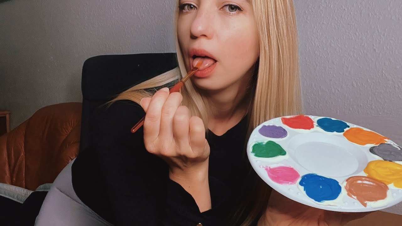 ASMR Spit Painting you with Edible Paint