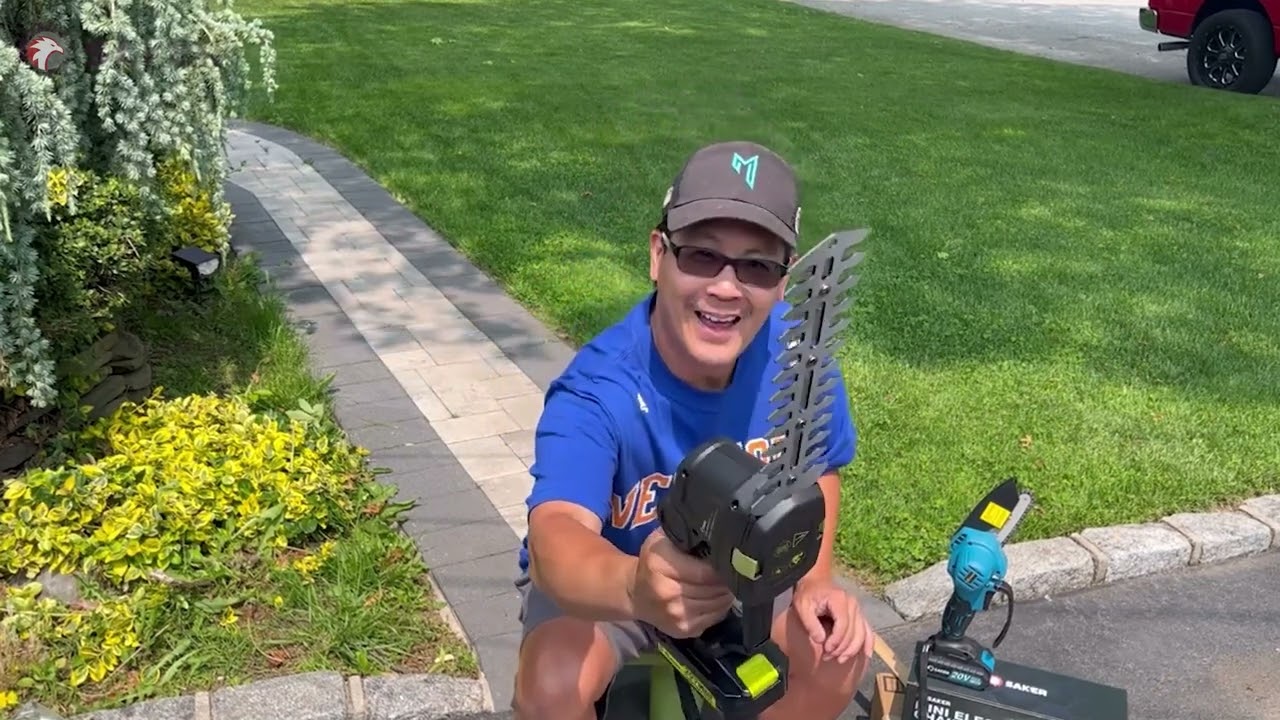 🌳🌿Ultimate Yard Power Duo: SAKER&reg; Mini Chainsaw + Cordless Hedge Trimmer