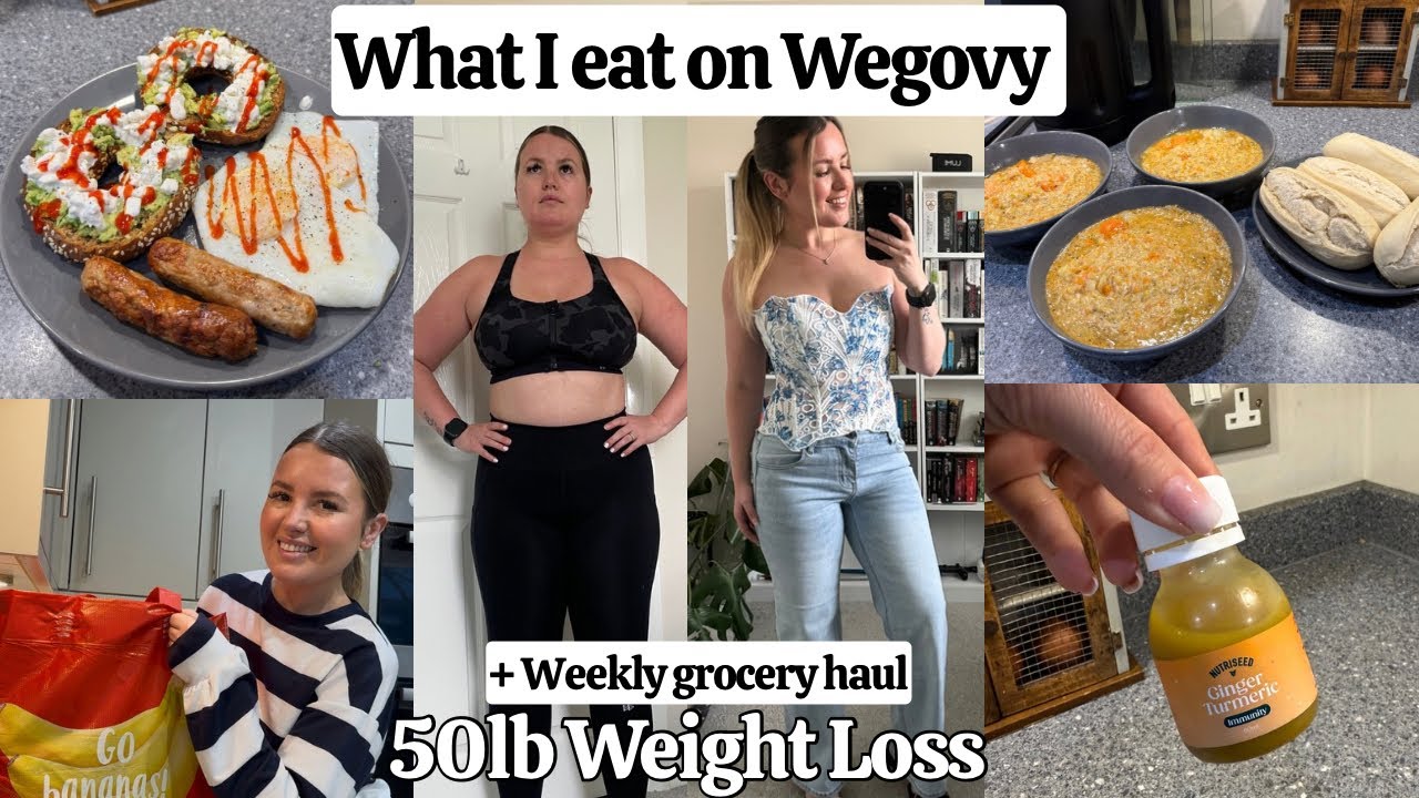 WHAT I EAT ON WEGOVY 50lb DOWN + Weekly Grocery haul