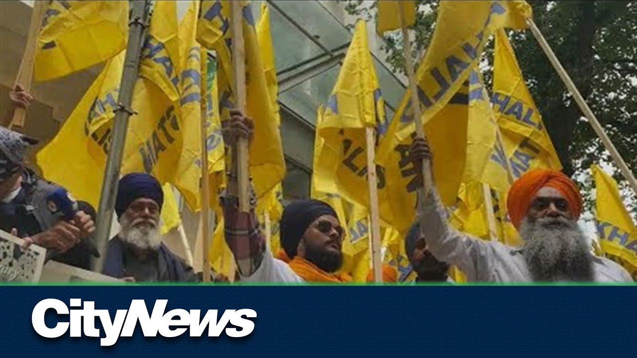 Hundreds rally at Vancouver's Indian consulate for late Hardeep Singh Nijjar