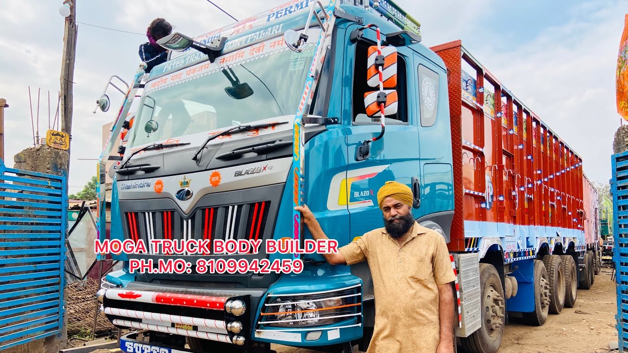 Mahindra Blazo x 42 14 wheeler MP Queen Body Full Review By MOGA TRUCK Body Builder Raipur CG