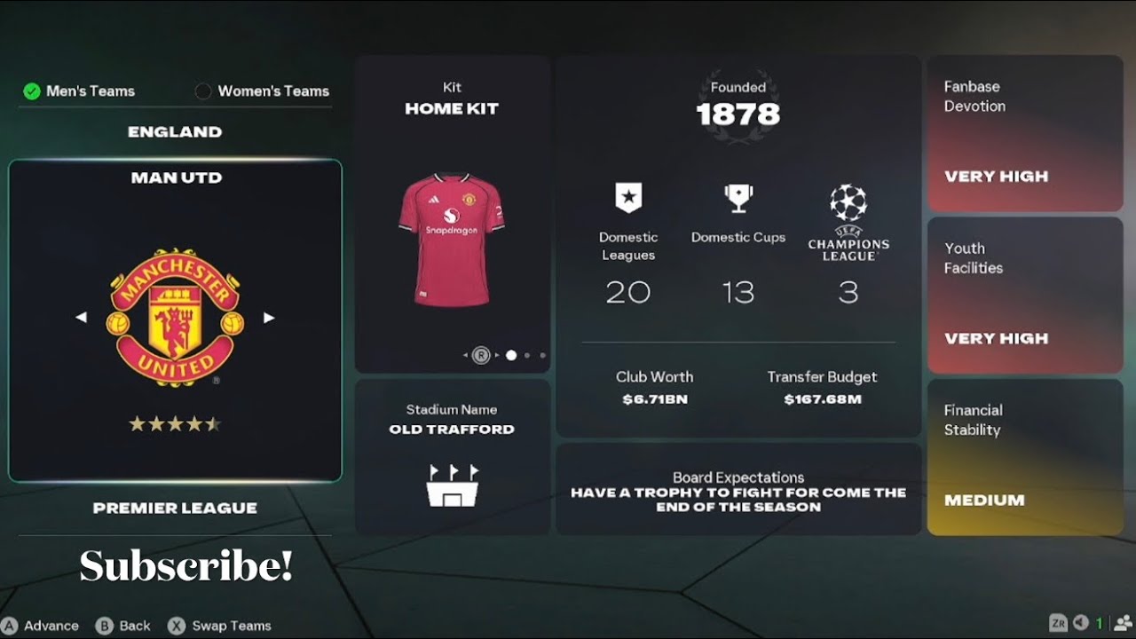 My Manchester United Career mode series (Episode 1)