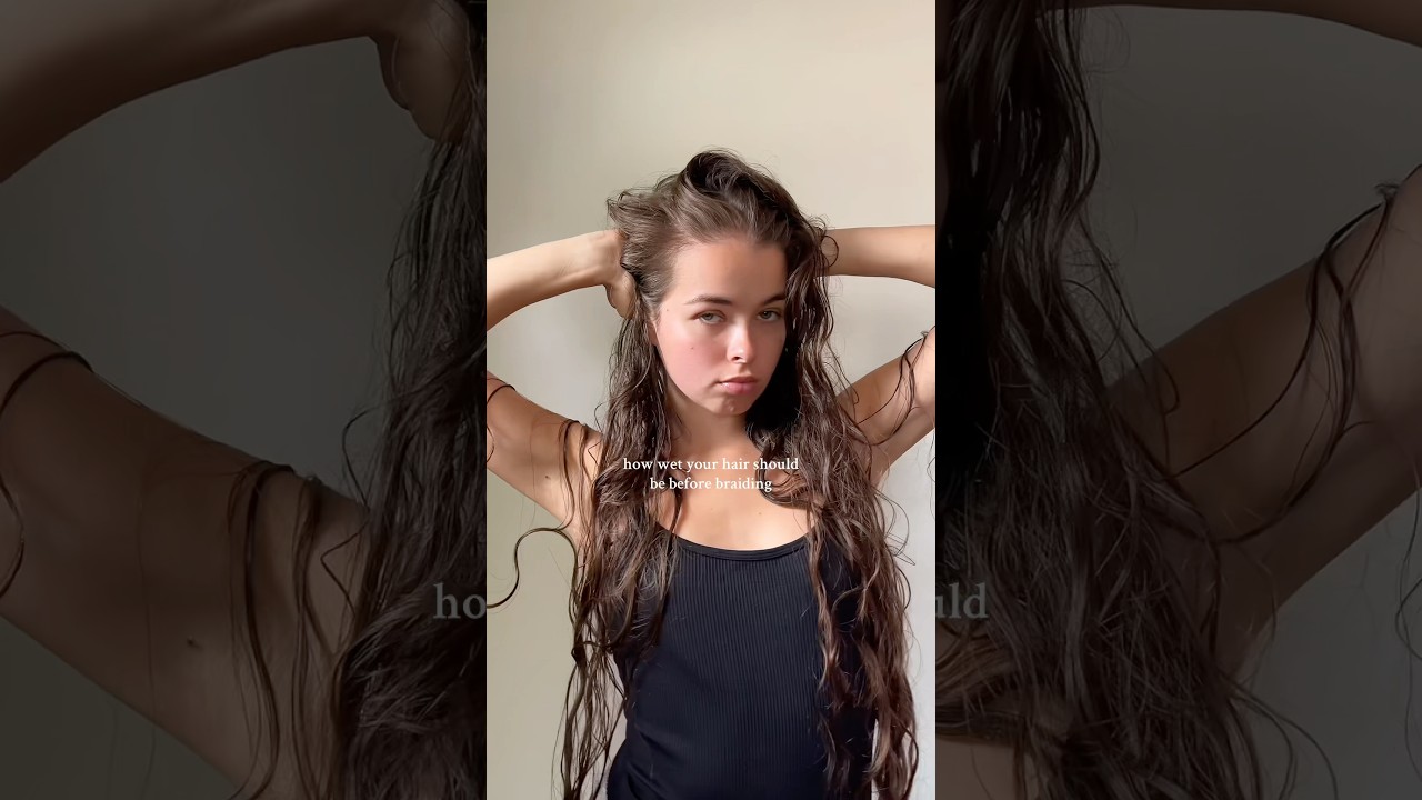 braiding on wet hair #hairtutorial #braids #dutchbraids #longhair