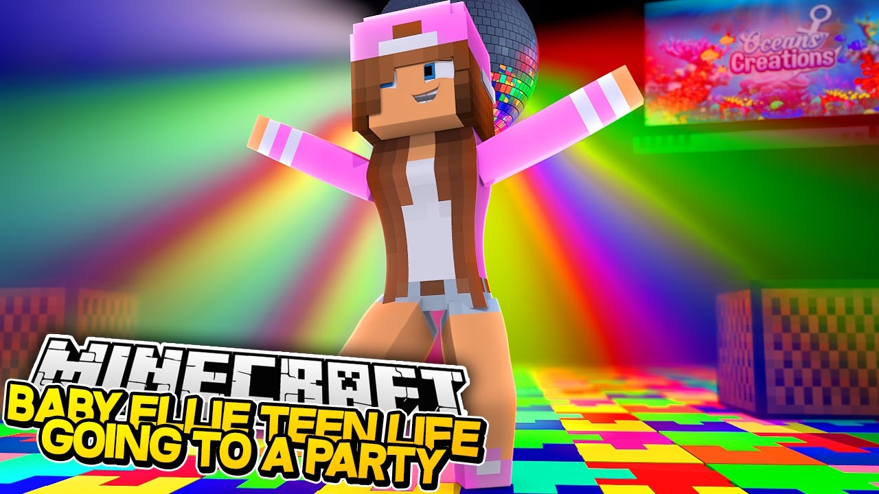 TEEN BABY ELLIE GOES TO HER FIRST PARTY! Minecraft Little Kelly w/BabyAngel (Custom Roleplay)