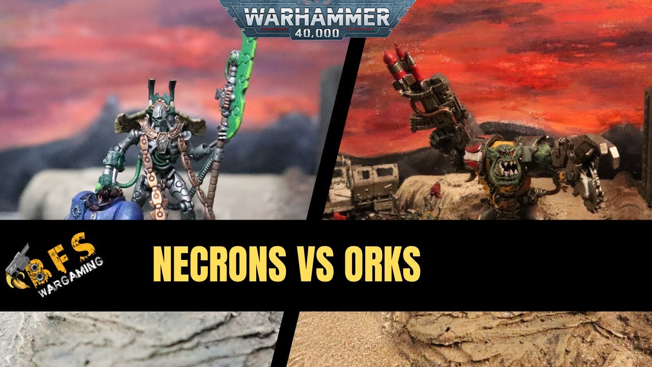 Necrons vs Orks Warhammer 40k Battle Report 10th Edition.