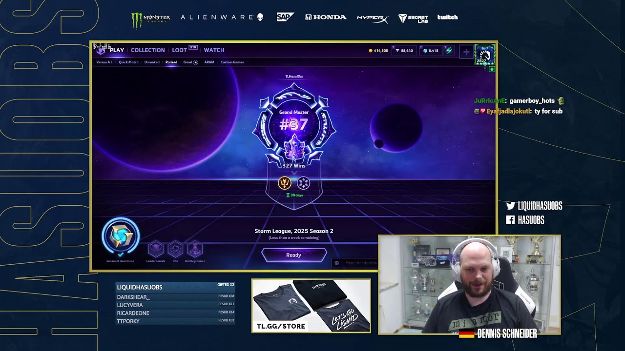 HasuObs Live: stormleague otp, patch waiting room, new season waiting room !EC