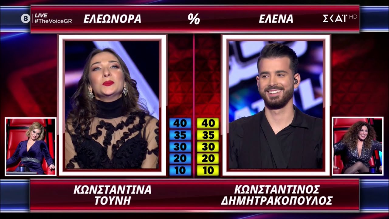The Voice of Greece 5 | Cross Battles - Κωνσταντίνα Τούνη vs Κωνσταντίνος Δημητρακόπουλος