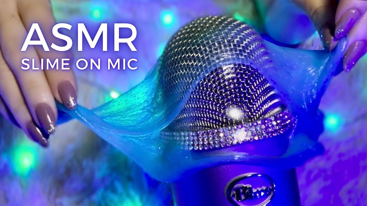 ASMR Slime on the Mic🩵Satisfying Deep Sleep🌟(No talking,No mouth sounds)