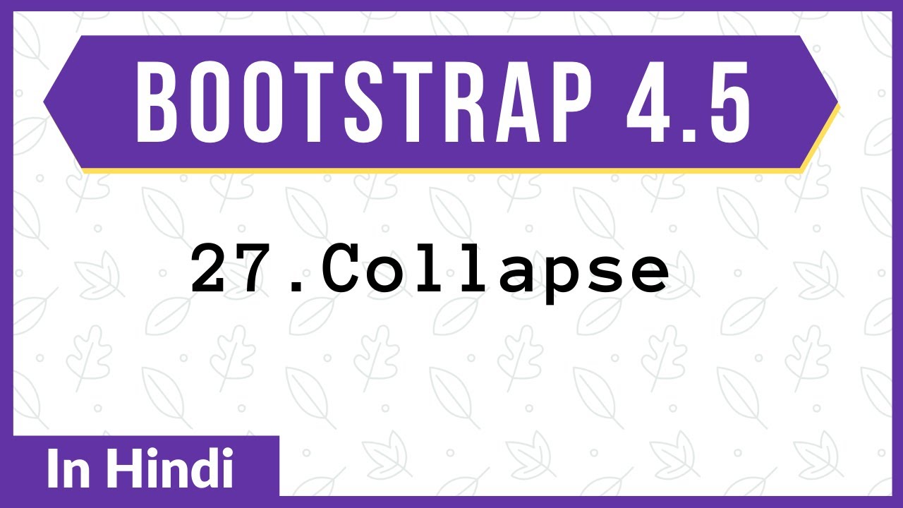 #27. collapse | Bootstrap