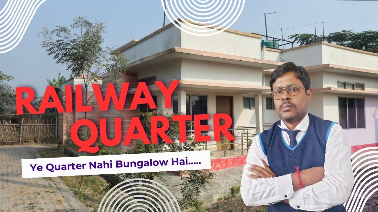 Railway Quarter? Nahi, ye toh BUNGALOW hai! 😱 #railwayvlog #indianrailways #vlog #railwayquarter