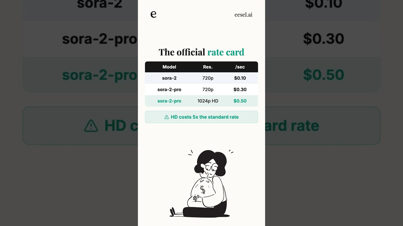 Sora 2 API Pricing: What Every Second of Video Costs You #Shorts
