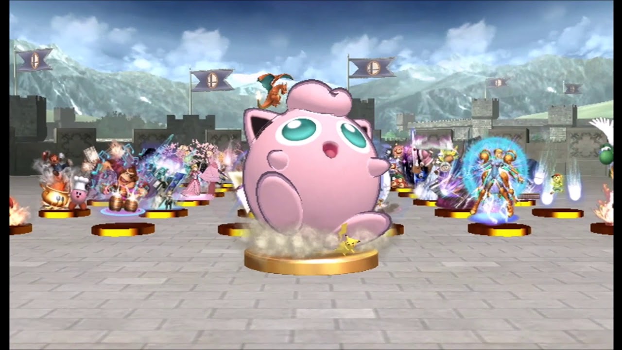 Super Smash Bros Brawl: All characters trophy falls, endings and congratulations screens
