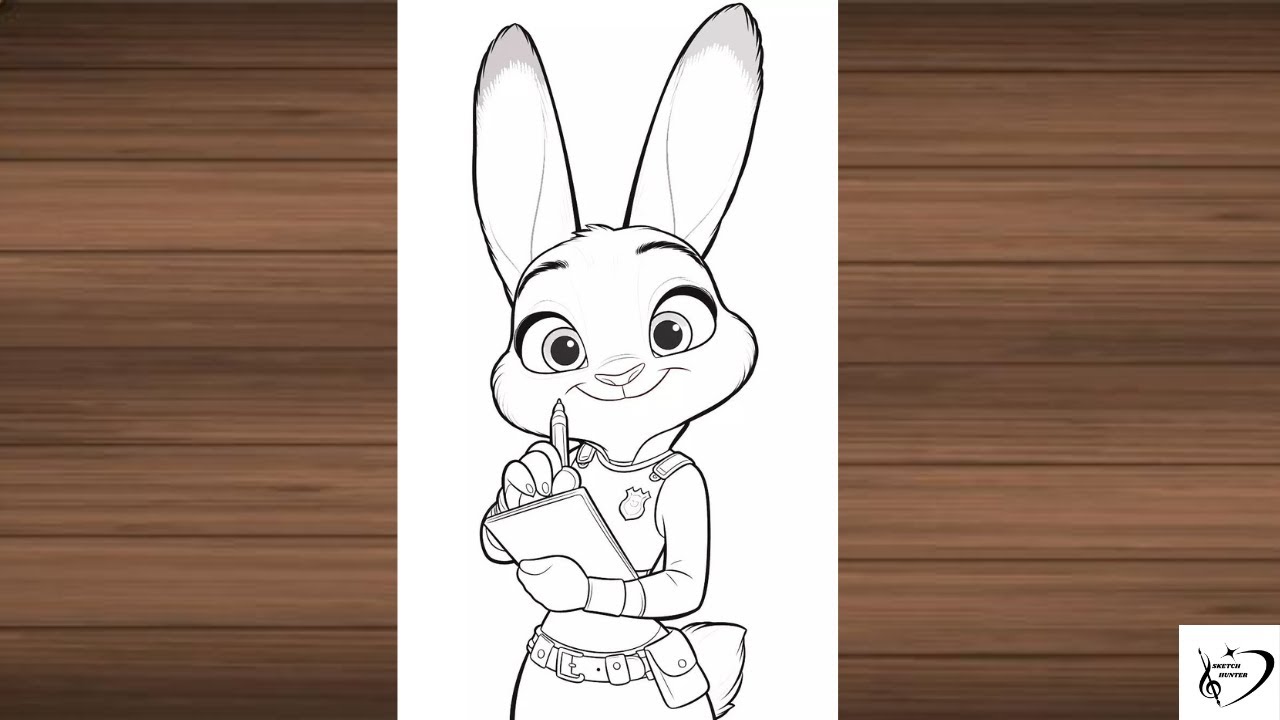 How to Draw a Cute Bunny Police Officer | Easy Cartoon Drawing Tutorial