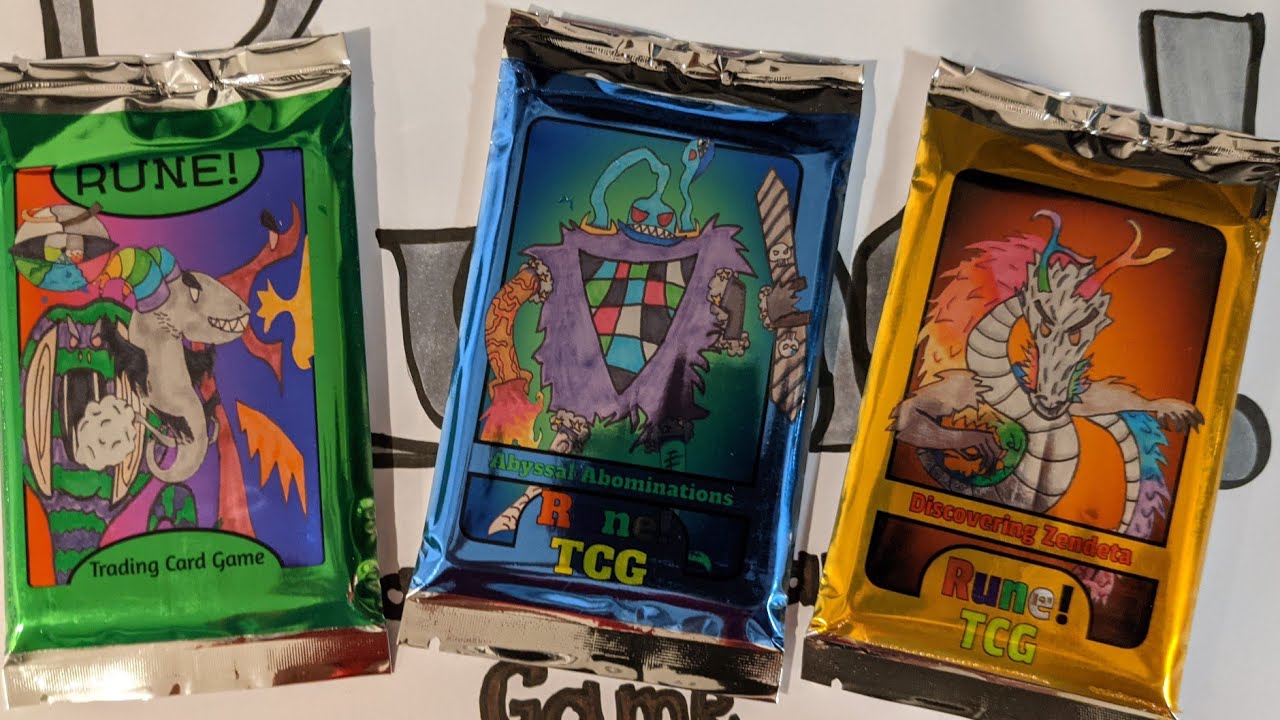 Opening Every Pack of Rune TCG Ever! (Homemade TCG Pack Opening)