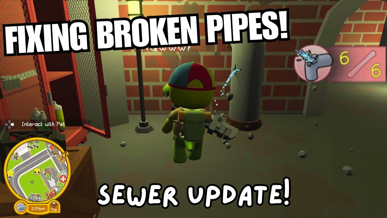 6 BROKEN PIPE LOCATIONS! WHERE TO START THE SEWER MISSION! SEWER UPDATE! Wobbly Life Sewer Update