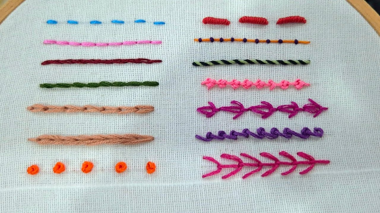 Basic embroidery stitches for beginners | Magic of Hands 