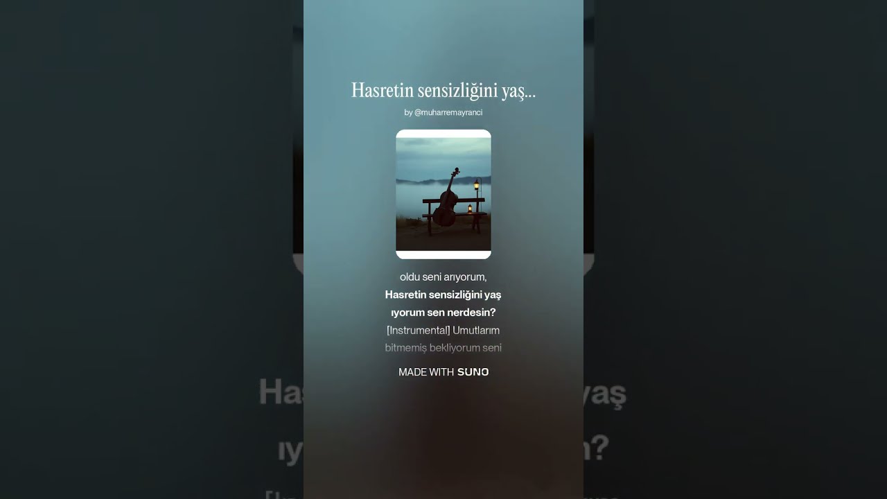 Hasretin sensizliğini yaşıyorum sen nerdesin  & M AYRANCI