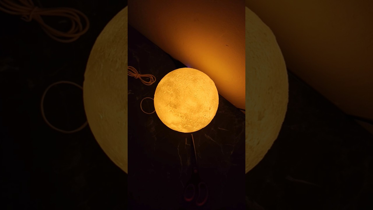3D moon lamp unboxing in Telugu