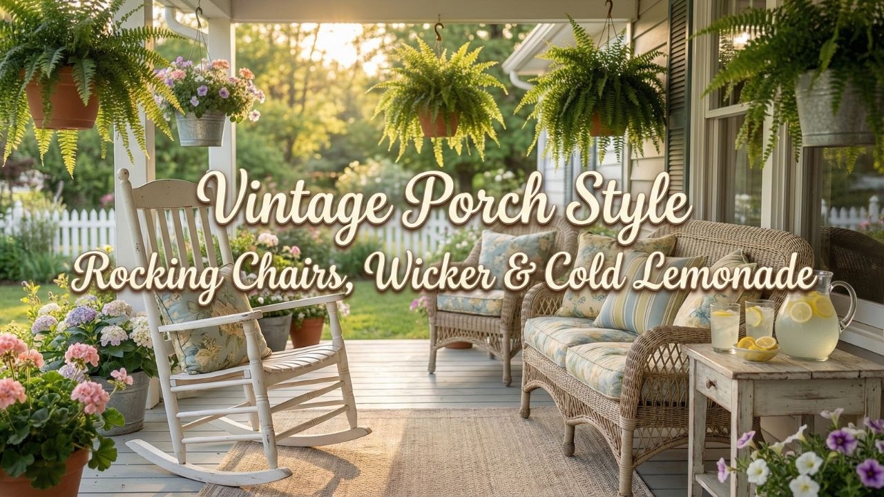 Vintage Porch Style: Rocking Chairs, Wicker & Cold Lemonade